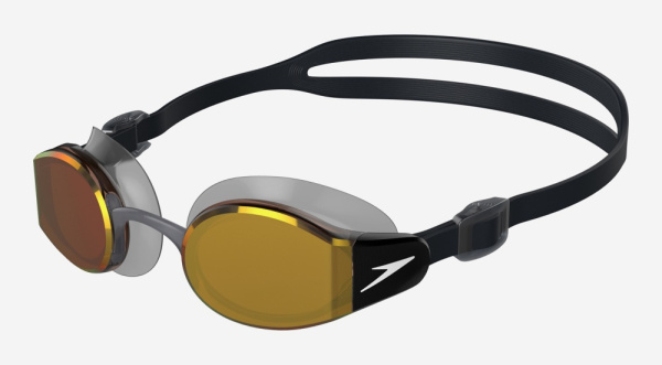 Очки для плавания Speedo Mariner Pro Mirror (зеркальные; Черный/Оранжевый)